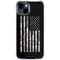 Black and White Camo American Flag iPhone 15 Clear Case