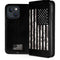 Black and White Camo American Flag iPhone 15 Folio Case