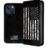 Black and White Camo American Flag iPhone 15 Plus Folio Case