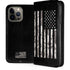 Black and White Camo American Flag iPhone 15 Pro Max Folio Case
