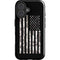 Black and White Camo American Flag iPhone 16 Plus Impact Case