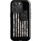 Black and White Camo American Flag iPhone 16 Pro Magsafe Impact Case