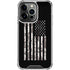 Black and White Camo American Flag iPhone 16 Pro Max Clear Case