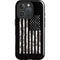 Black and White Camo American Flag iPhone 16 Pro Max Magsafe Impact Case