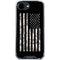 Black and White Camo American Flag iPhone 16e Clear Case