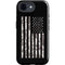 Black and White Camo American Flag iPhone 16e Impact Case