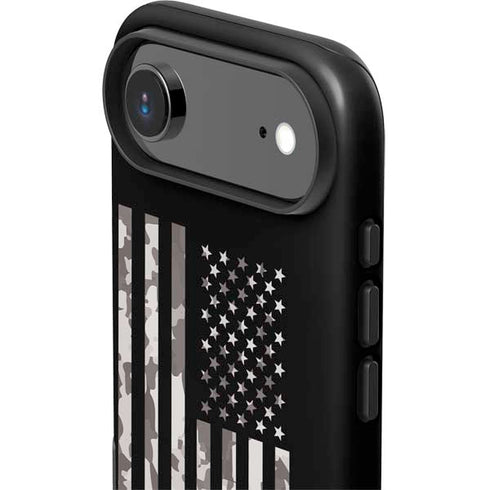 Black and White Camo American Flag iPhone 17 Air Impact Case