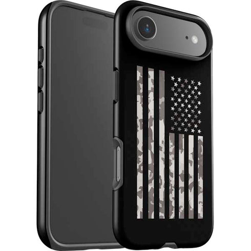 Black and White Camo American Flag iPhone 17 Air Impact Case