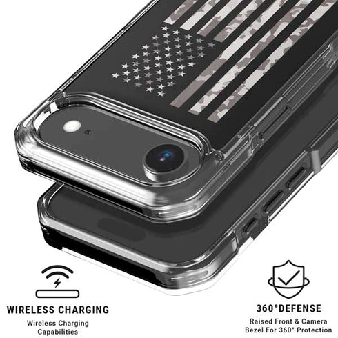Black and White Camo American Flag iPhone 17 Air MagSafe Case