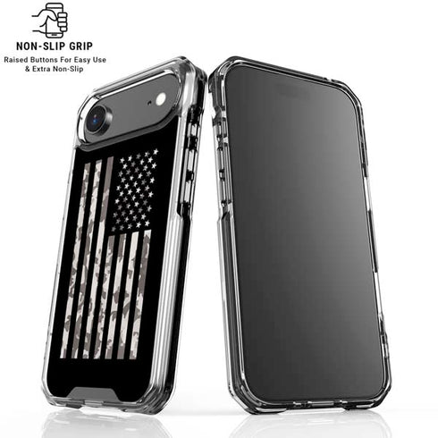 Black and White Camo American Flag iPhone 17 Air MagSafe Case