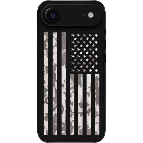 Black and White Camo American Flag iPhone 17 Air Skin