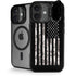 Black and White Camo American Flag iPhone 17 Kickstand Case
