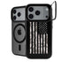 Black and White Camo American Flag iPhone 17 Pro Kickstand Case