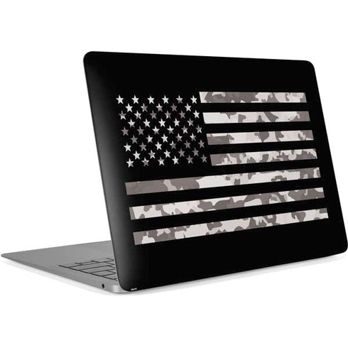 Black and White Camo American Flag Apple MacBook Air Skin