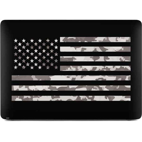 Black and White Camo American Flag Apple MacBook Air Skin