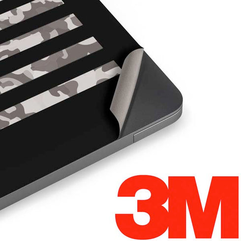 Black and White Camo American Flag Apple MacBook Air Skin