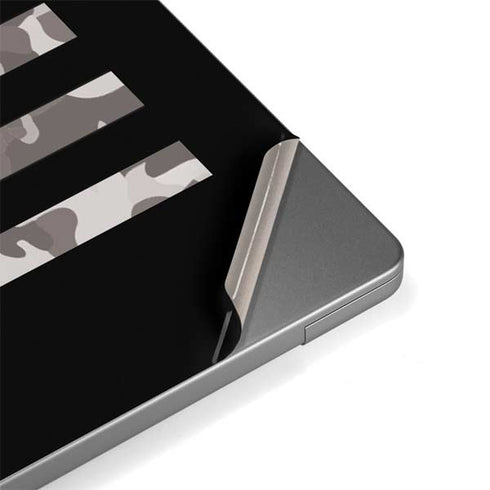 Black and White Camo American Flag Apple MacBook Pro 14-inch Skin