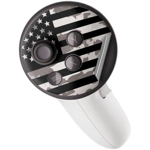 Black and White Camo American Flag Meta Quest 3S Skin