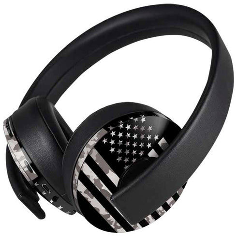 Black and White Camo American Flag PlayStation 4 Gold Wireless Headset Skin
