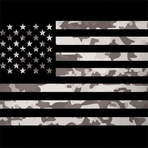 Black and White Camo American Flag PlayStation 4 Gold Wireless Headset Skin