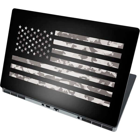 Black and White Camo American Flag Dell Precision Skin