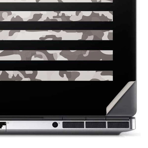 Black and White Camo American Flag Dell Precision Skin