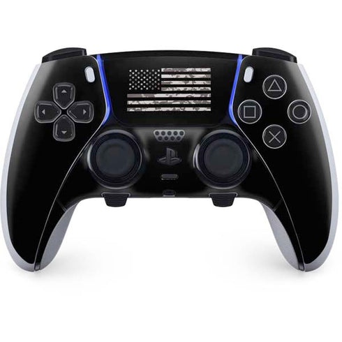 Black and White Camo American Flag PlayStation PS5 Skins