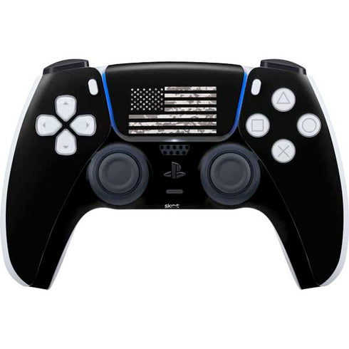 Black and White Camo American Flag PlayStation PS5 Skins