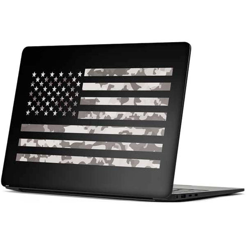 Black and White Camo American Flag Surface Laptop 7 13.8in Skin