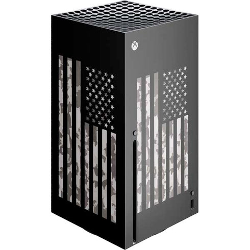 Black and White Camo American Flag Xbox Series X Skins