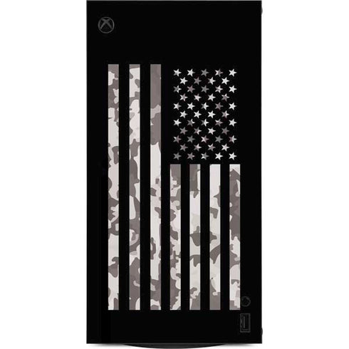 Black and White Camo American Flag XBox Series X Digital Edition Console Skin