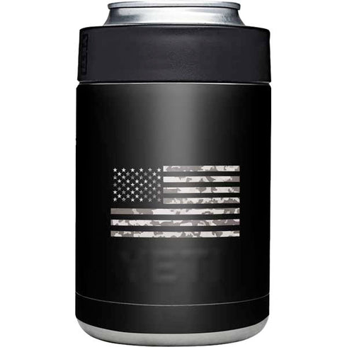 Black and White Camo American Flag Yeti Colster Can Insulator Skin