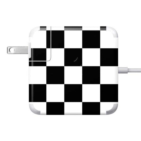 Black and White Checkered 85W Power Adapter (15 and 17 inch MacBook Pro Charger) Skin
