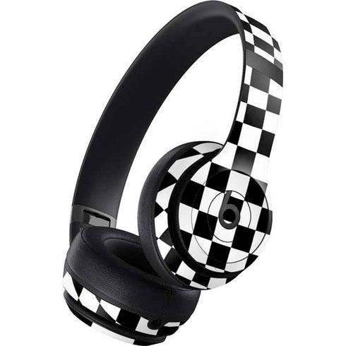 Black and White Checkered Beats Studio Pro Wireless Headphones Skin