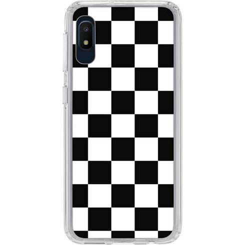 Black and White Checkered Galaxy Cases