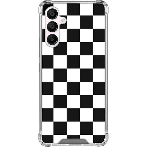 Black and White Checkered Galaxy A16 5G Clear Case