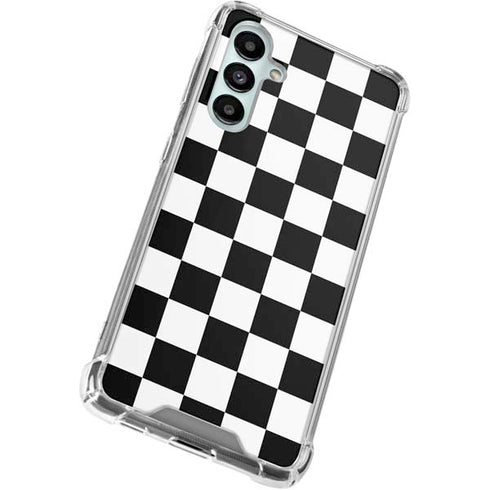 Black and White Checkered Galaxy A16 5G Clear Case