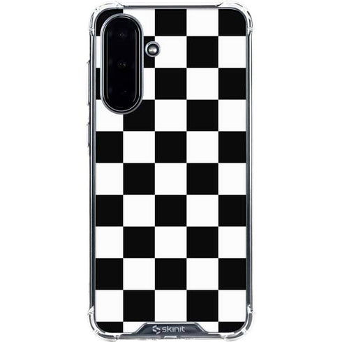 Black and White Checkered Galaxy A36 5G Clear Case