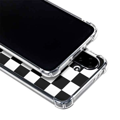 Black and White Checkered Galaxy A36 5G Clear Case