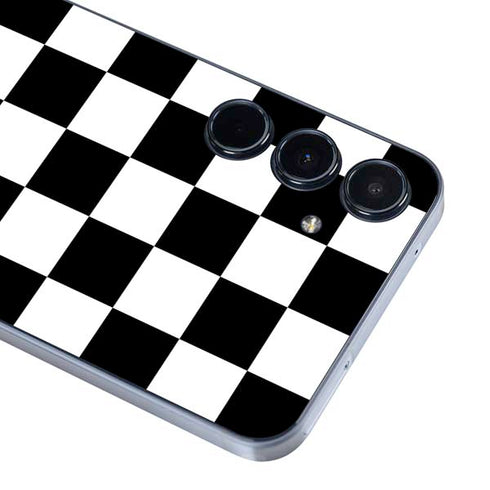 Black and White Checkered Galaxy A55 5G Skin