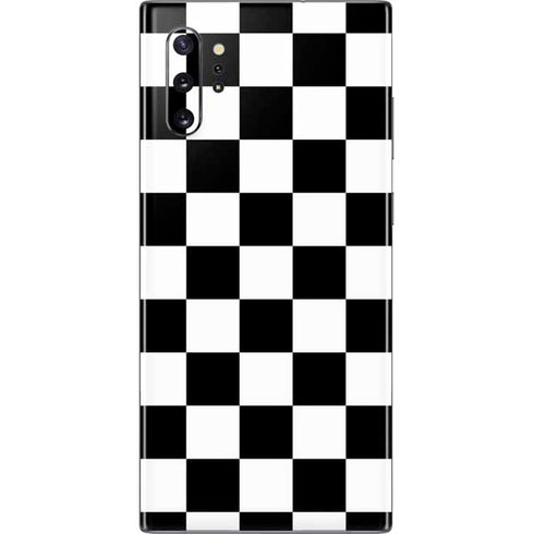 Black and White Checkered Galaxy Note 10 Plus Skin