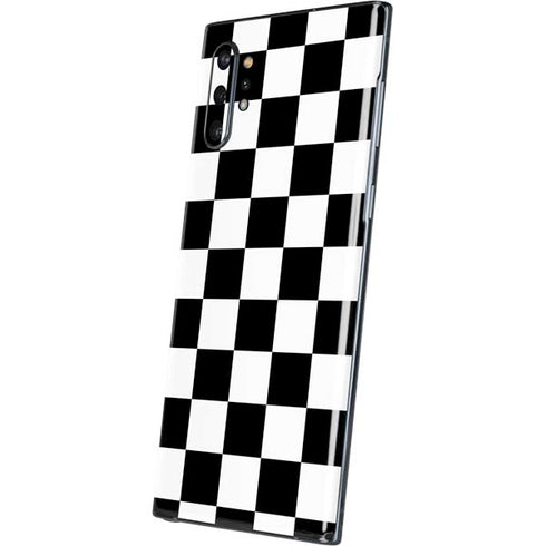 Black and White Checkered Galaxy Note 10 Plus Skin