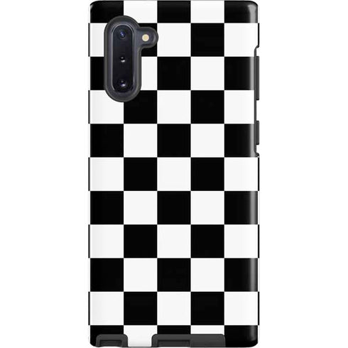 Black and White Checkered Galaxy Cases
