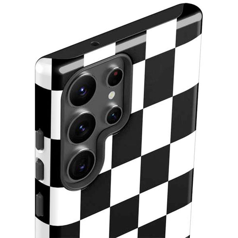 Black and White Checkered Galaxy S23 Ultra Pro Case
