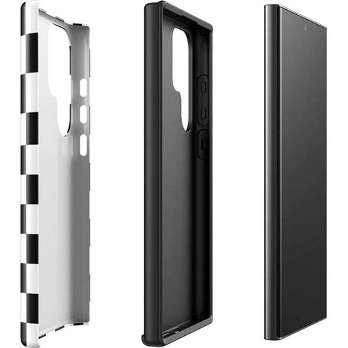 Black and White Checkered Galaxy S23 Ultra Pro Case