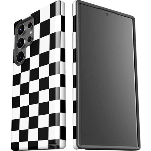 Black and White Checkered Galaxy S23 Ultra Pro Case