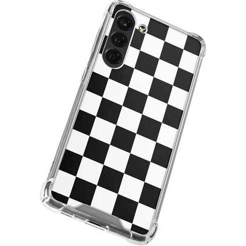 Black and White Checkered Galaxy S24 FE Clear Case