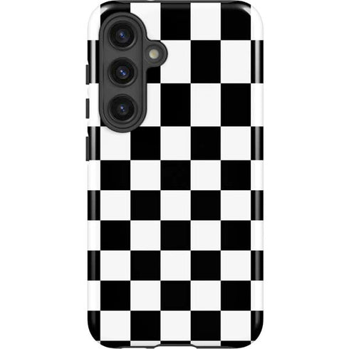 Black and White Checkered Galaxy S25 Impact Case