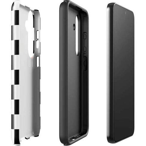 Black and White Checkered Galaxy S25 Impact Case