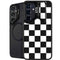 Black and White Checkered Galaxy S25 Kickstand Case